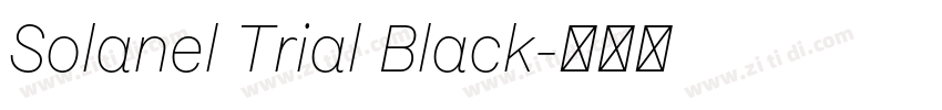 Solanel Trial Black字体转换